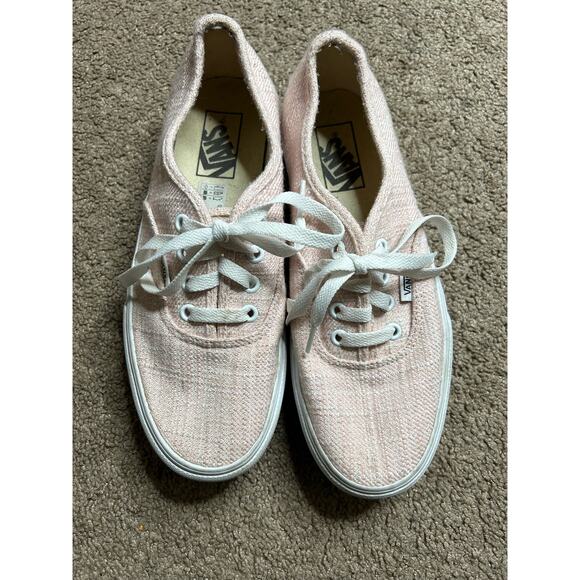 Women’s size 8 tweed platform stack form vans sneakers woven dusty pink - Picture 2 of 7